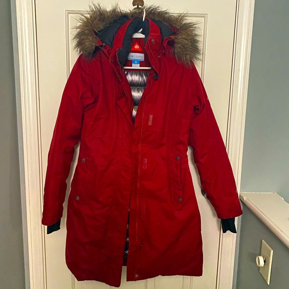 Columbia Down Parka with removable hood and Omni-heat interior